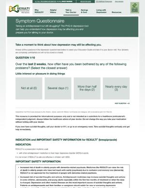 Depression symptom questionnaire